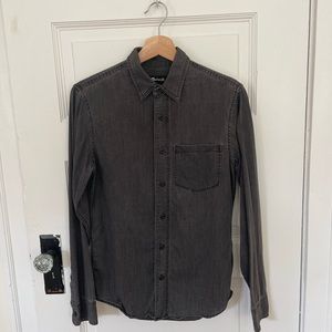 Madewell Men’s Washed Black Chambray Shirt - Size XS